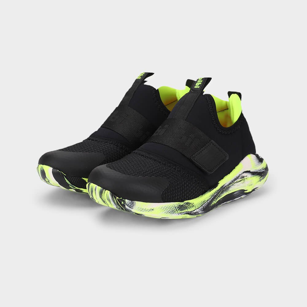 Tênis Infantil Bibi Evolution II Preto com Amarelo Preto/Verde 2