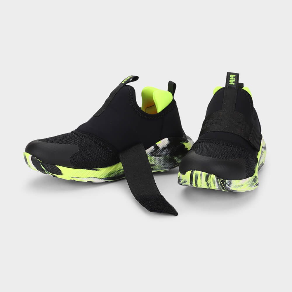 Tênis Infantil Bibi Evolution II Preto com Amarelo Preto/Verde 3