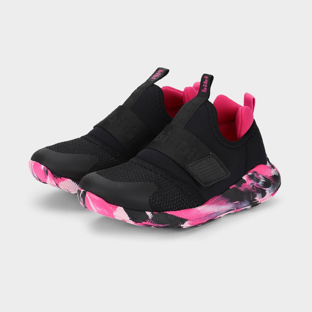 Tênis Infantil Bibi Evolution II Preto com Rosa Preto/Rosa 2