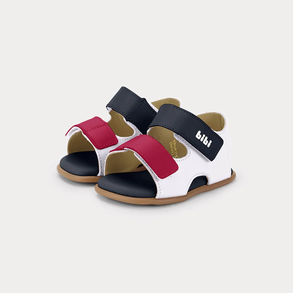 Sandália Infatil Bibi Afeto 3.0 Branca com Azul Branco/Azul/Vermelho 2