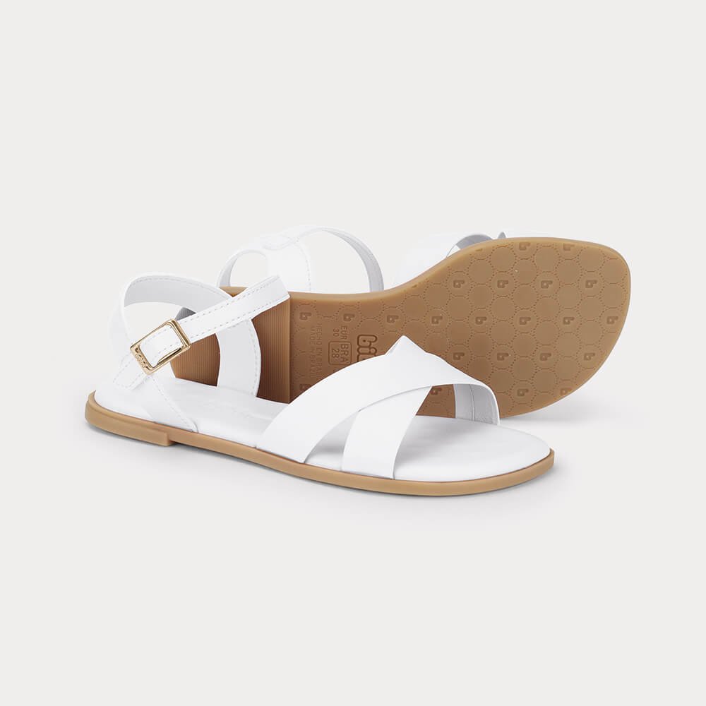 Sandália Infantil Bibi Shine Kids Branca Branco 4