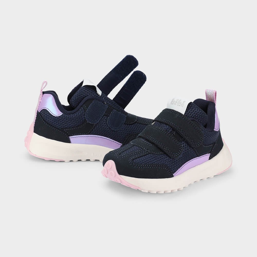 Tênis Infantil Bibi Jogging Azul Marinho com Lilás Azul Marinho/Lilás 3