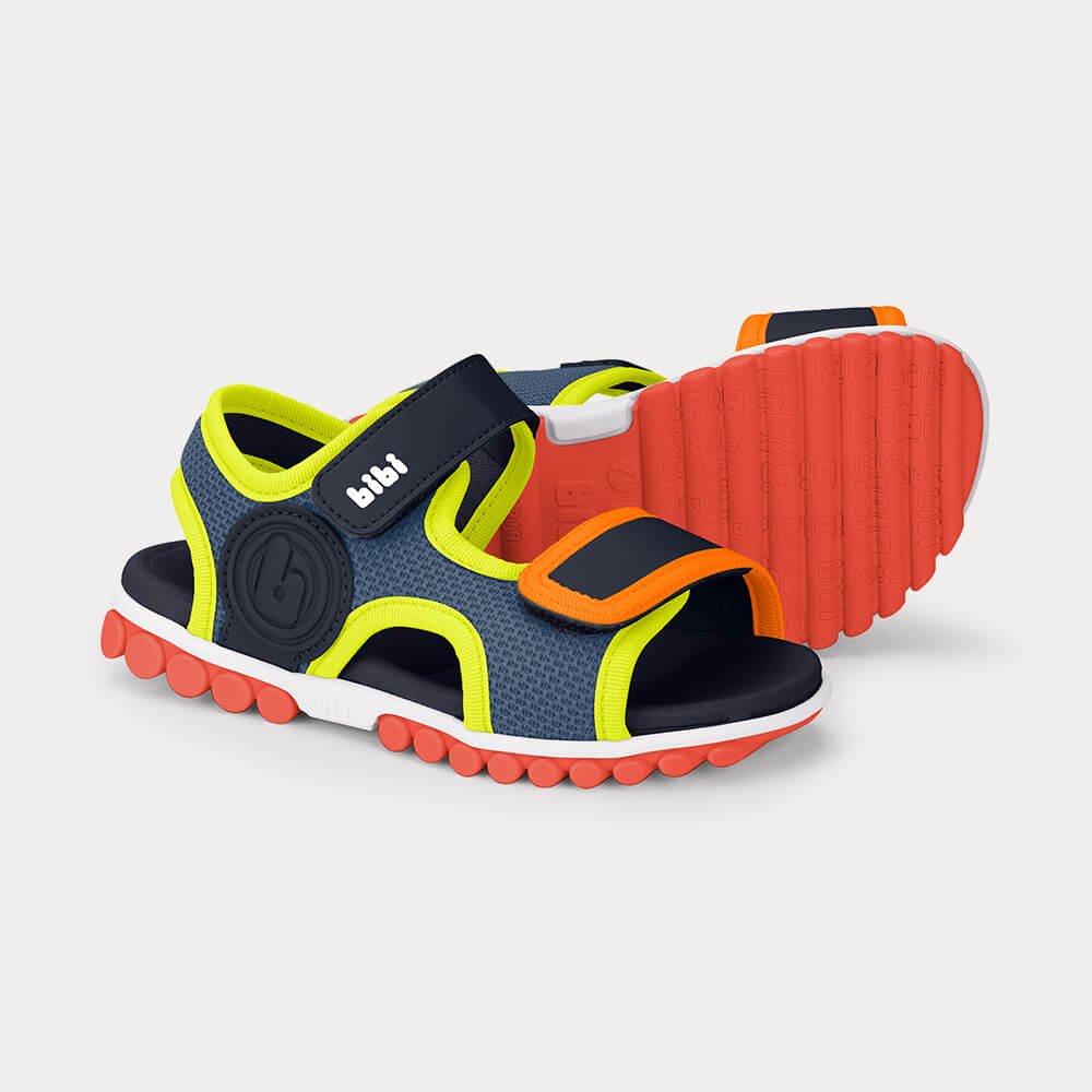 Sandália Infantil Bibi Summer Roller Sport 2.0 Azul com Amarelo Azul/Amarelo/Laranja 4