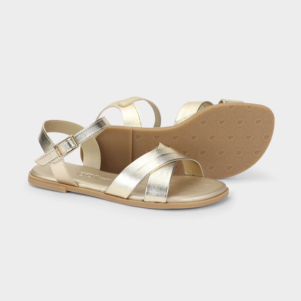 Sandália Infantil Bibi Shine Kids Dourada Dourado 4