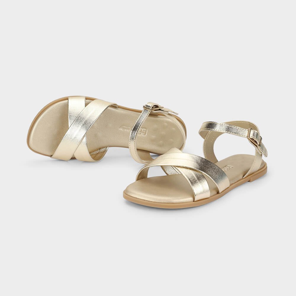 Sandália Infantil Bibi Shine Kids Dourada Dourado 3
