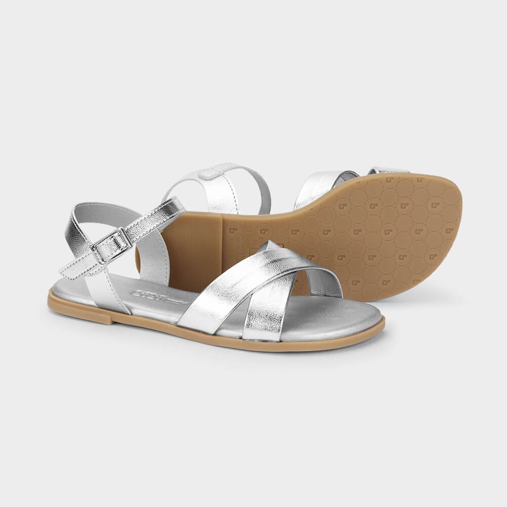Sandália Infantil Bibi Shine Kids Prata Prata 4
