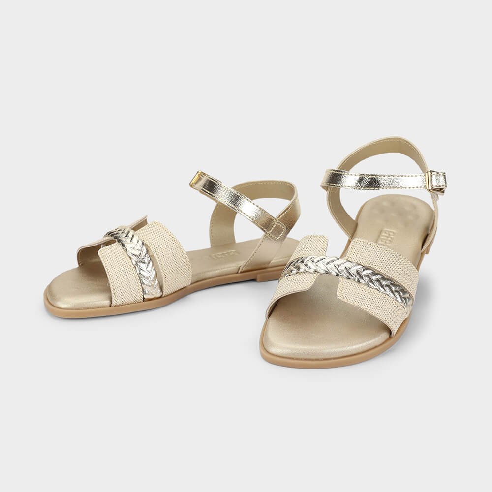 Sandália Infantil Bibi Shine Kids Dourada Dourado 3