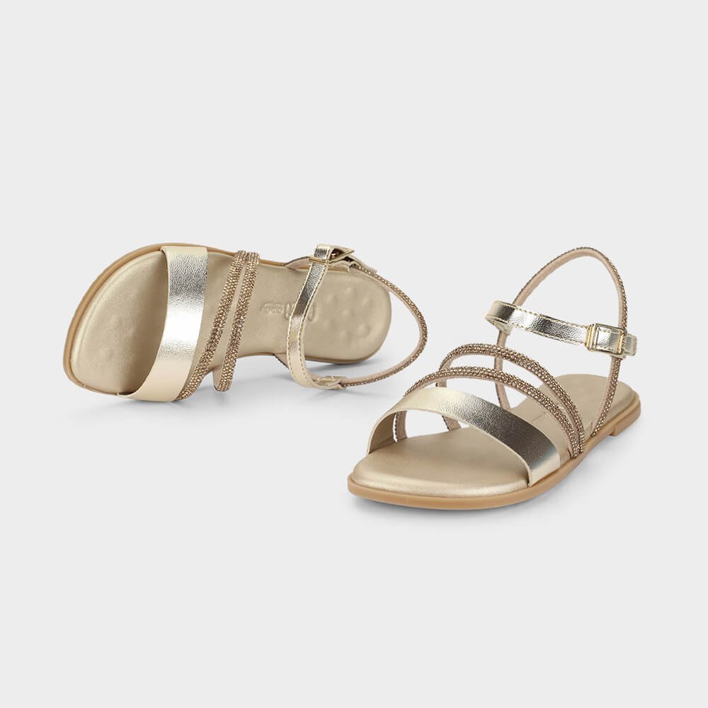 Sandália Infantil Bibi Shine Kids Dourada Dourado 3