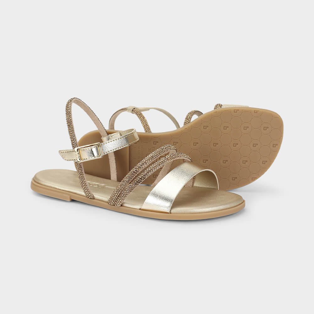 Sandália Infantil Bibi Shine Kids Dourada Dourado 4