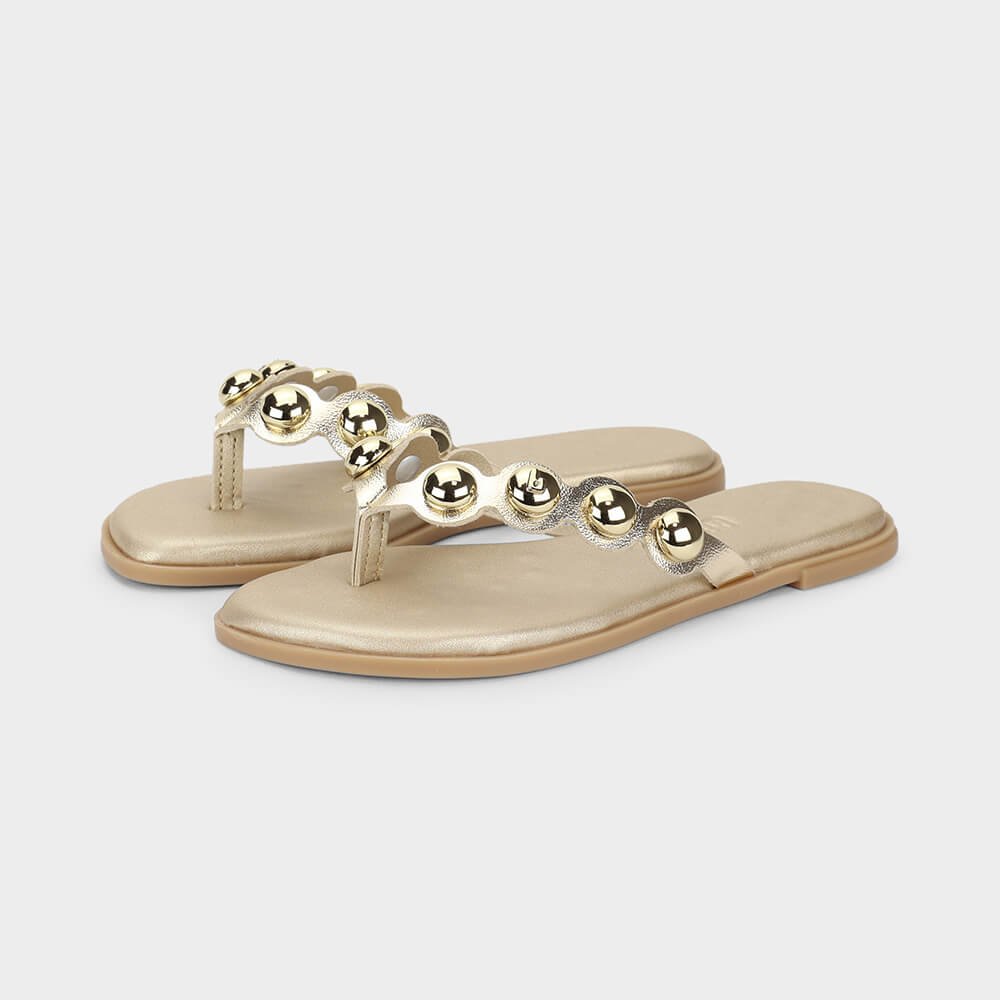 Chinelo Infantil Bibi Shine Kids Dourada Dourado 2