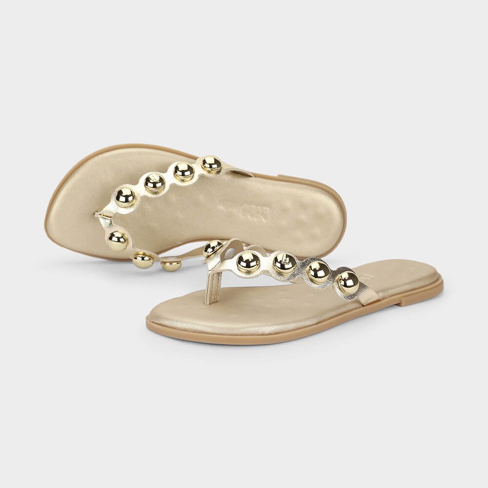 Chinelo Infantil Bibi Shine Kids Dourada Dourado 3