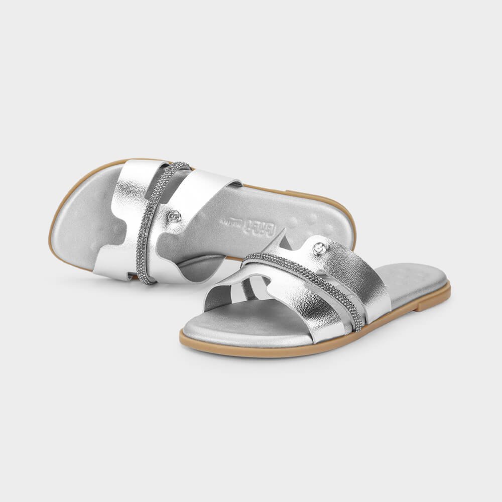 Chinelo Infantil Bibi Shine Kids Prata Prata 3