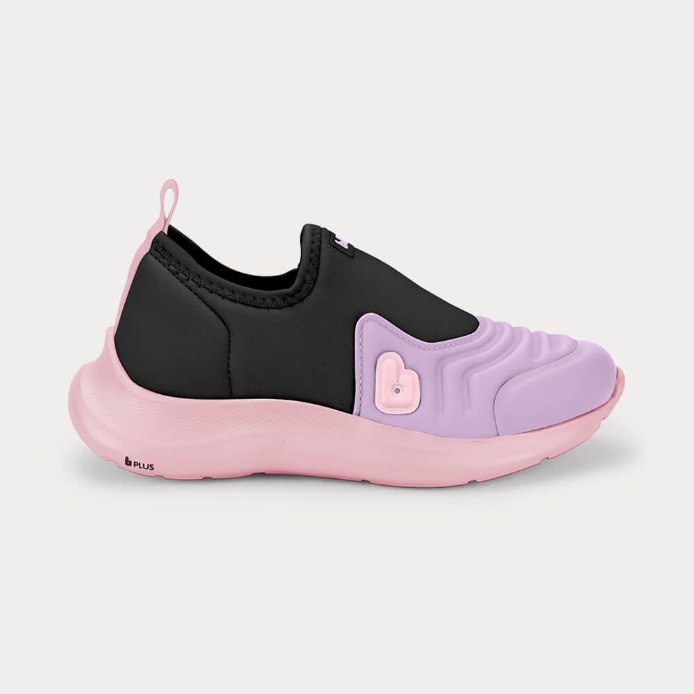Tênis Infantil Bibi Action Preto com Lilás