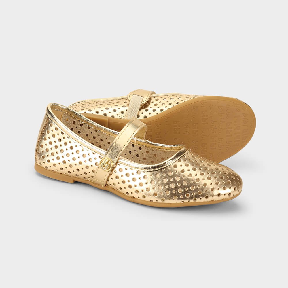 Sapatilha Infantil Bibi Ballerina Basic Dourada Dourado 4