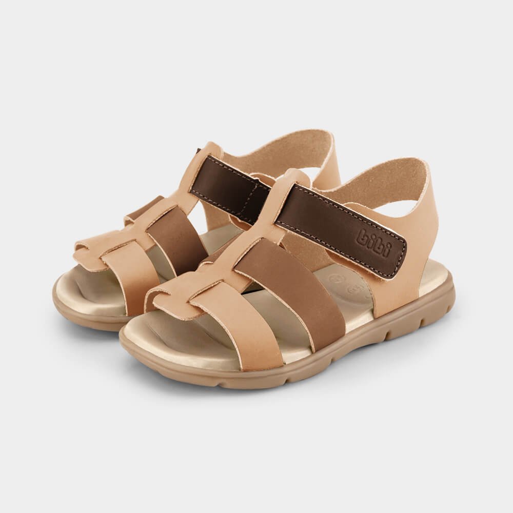 Sandália Infantil Bibi Sandals Kids Bege com Marrom Bege/Marrom 2
