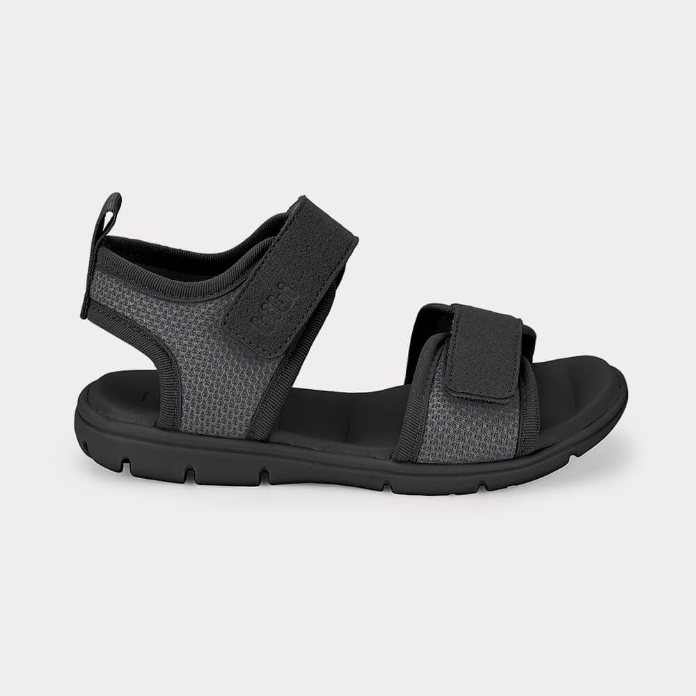 Sandália Infantil Bibi Sandals Kids Cinza com Preto