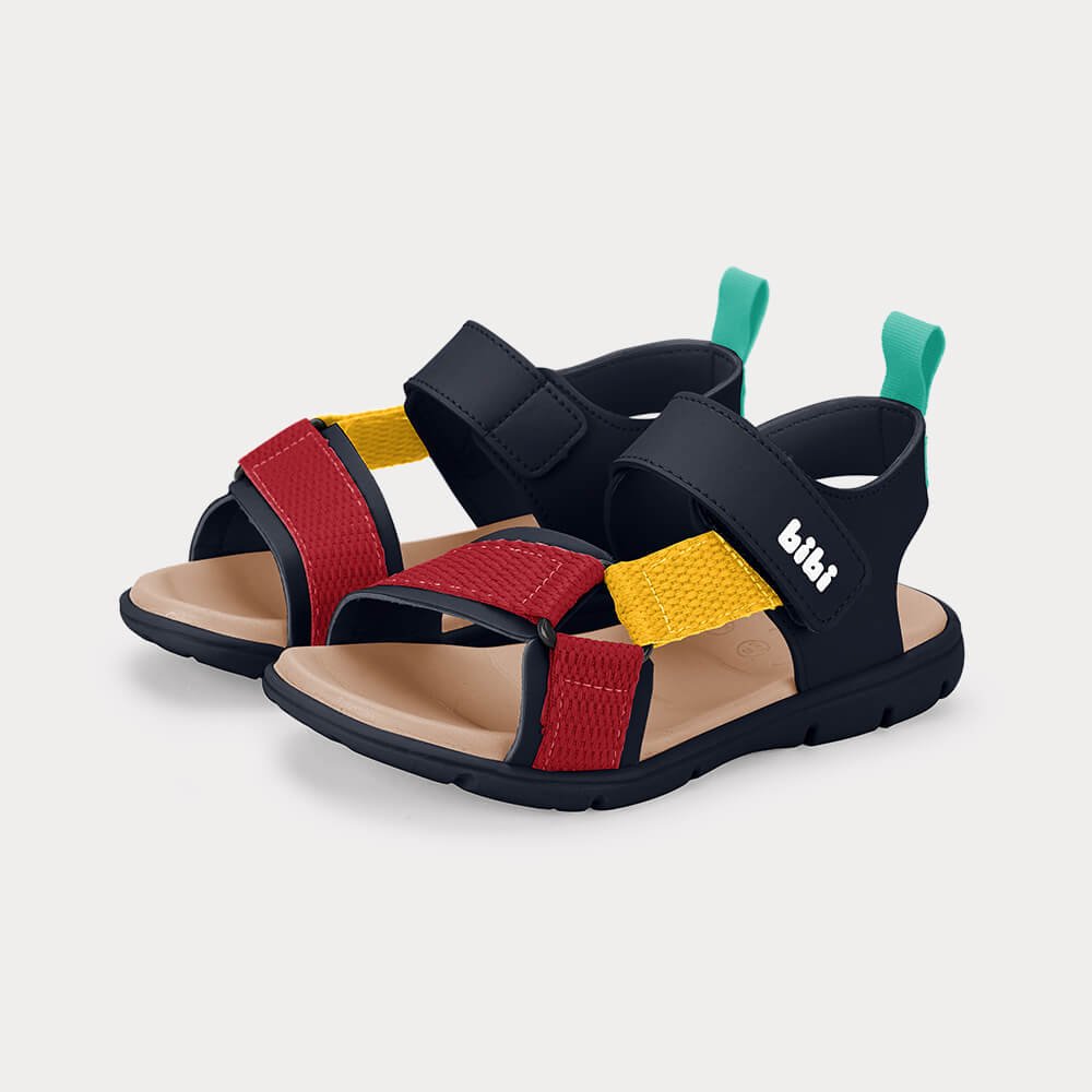 Sandália Infantil Bibi Sandals Kids Azul com Vermelho Multicores 2
