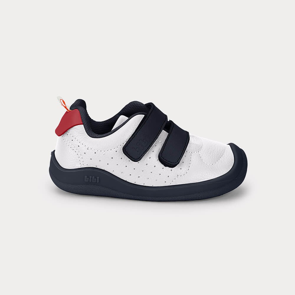Tênis Infantil Bibi Fisioflex 5.0 Branco com Azul Marinho