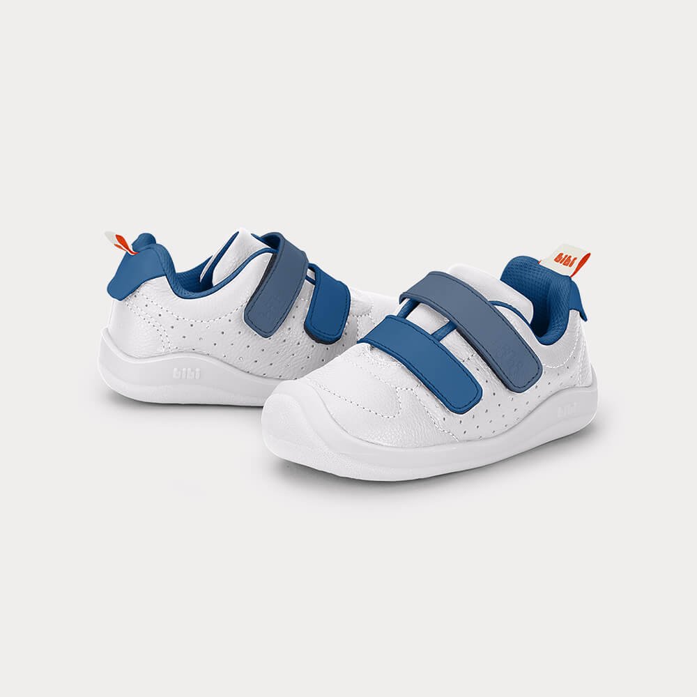 Tênis Infantil Bibi Fisioflex 5.0 Branco com Azul Branco 2