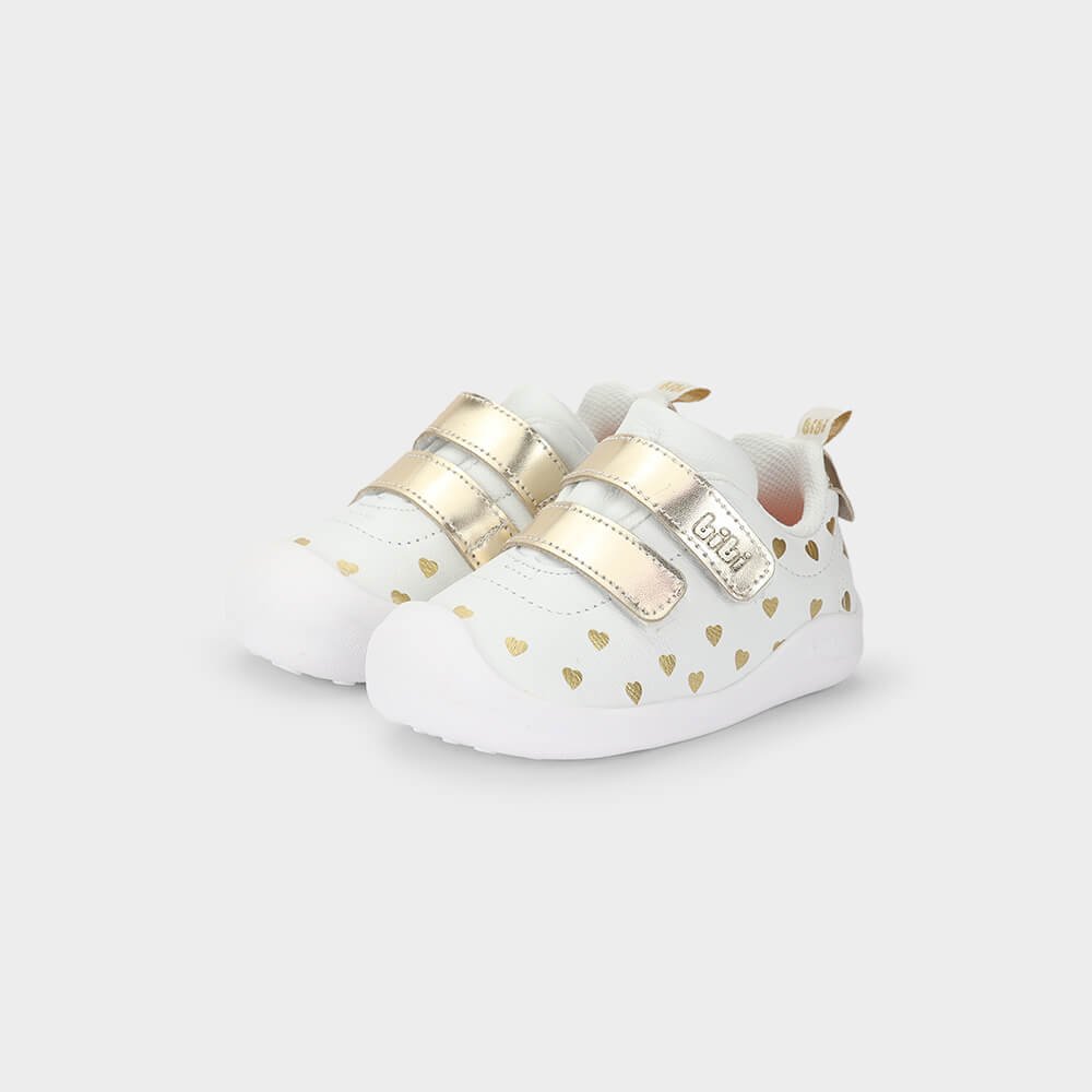 Tênis Infantil Bibi Fisioflex 5.0 Branco com Dourado Branco/Dourado 2