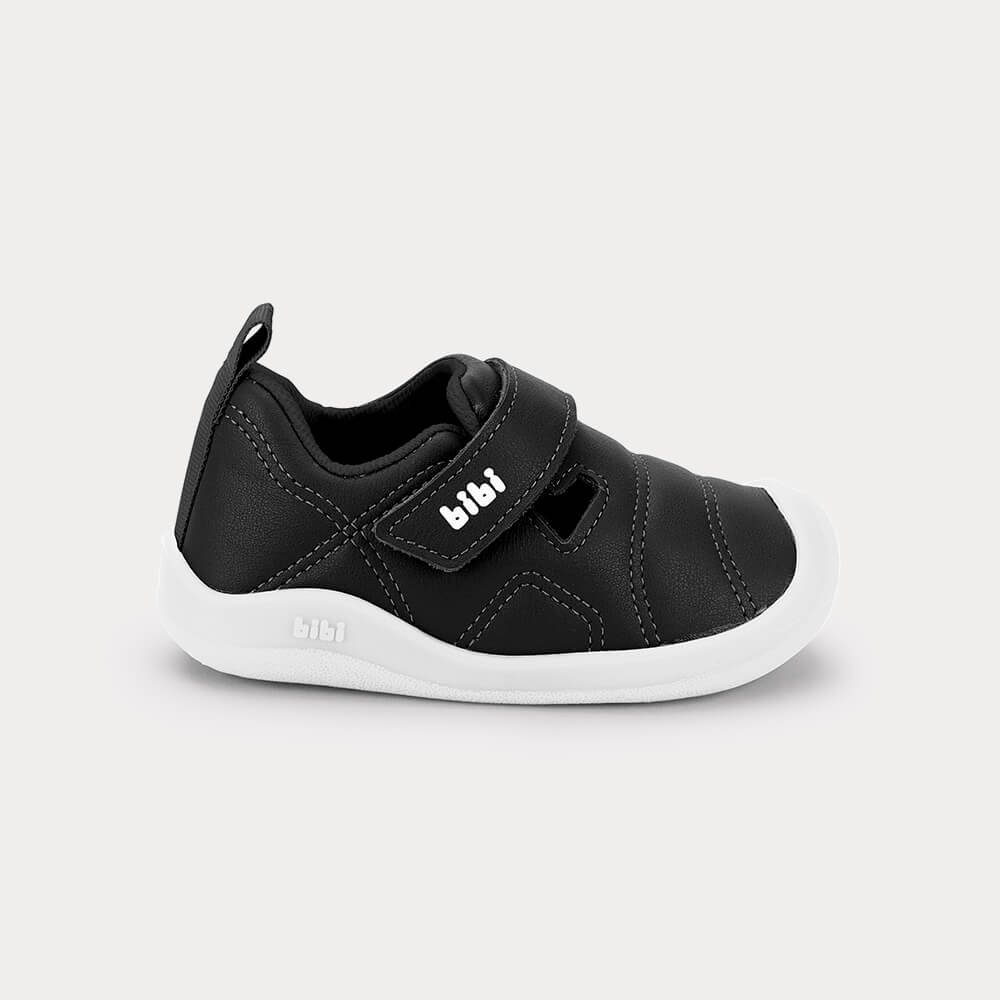 Tênis Infantil Bibi Fisioflex 5.0 Preto com Branco