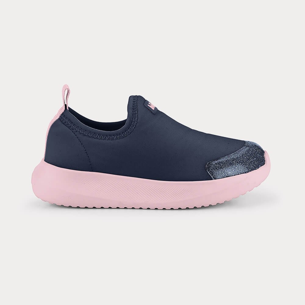 Tênis Infantil Bibi Flash Azul Marinho com Rosa Azul Marinho/Rosa