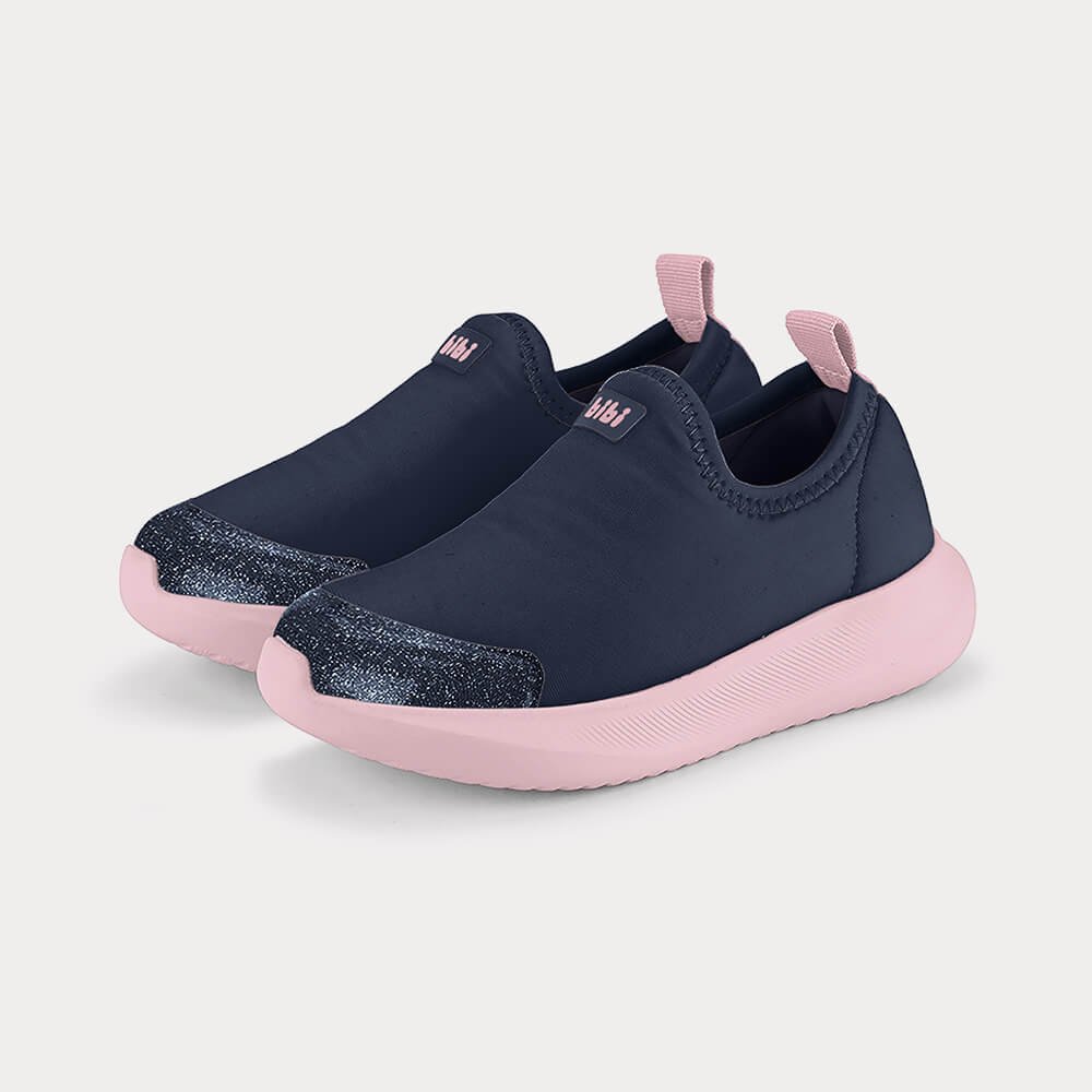 Tênis Infantil Bibi Flash Azul Marinho com Rosa Azul Marinho/Rosa 2