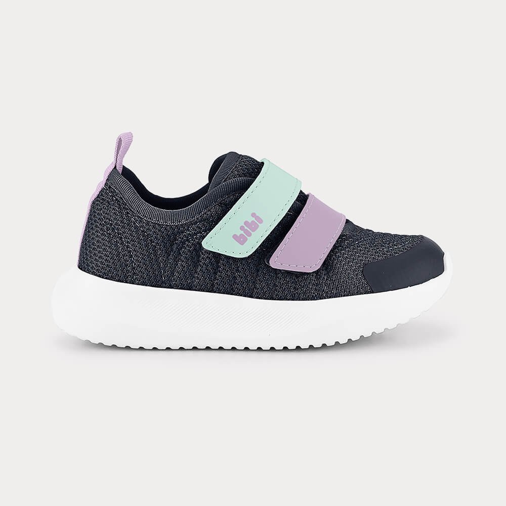 Tênis Infantil Bibi Flash Azul Marinho com Lilás
