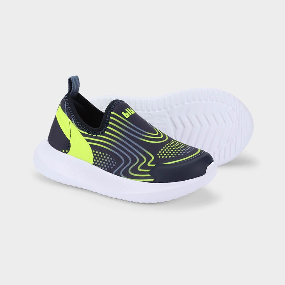 Tênis Infantil Bibi Flash Azul Marinho com Amarelo Azul Marinho/Verde 3