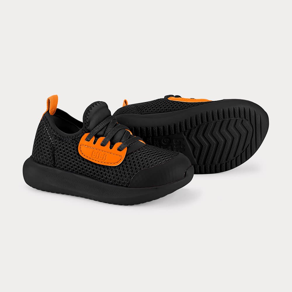 Tênis Infantil Bibi Flash Preto com Laranja Preto/Laranja 4