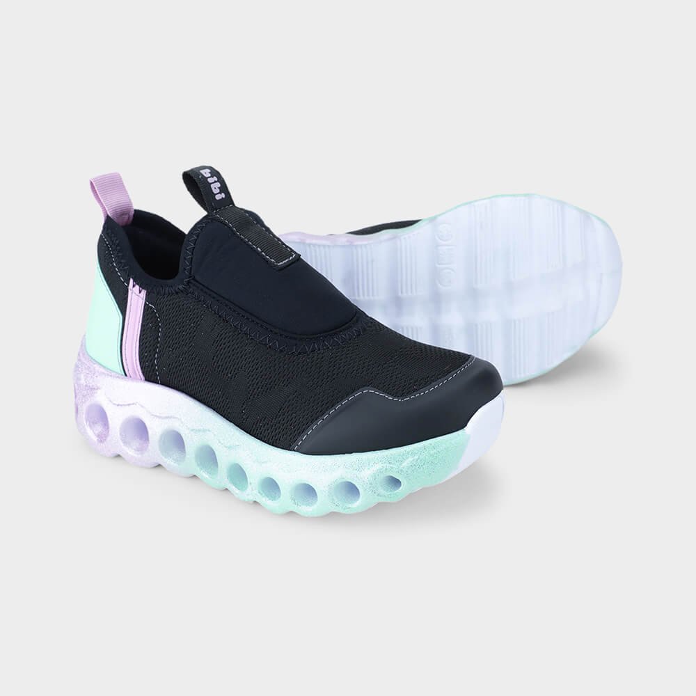 Tênis Infantil Bibi Roller Sport Preto com Lilás Preto 4