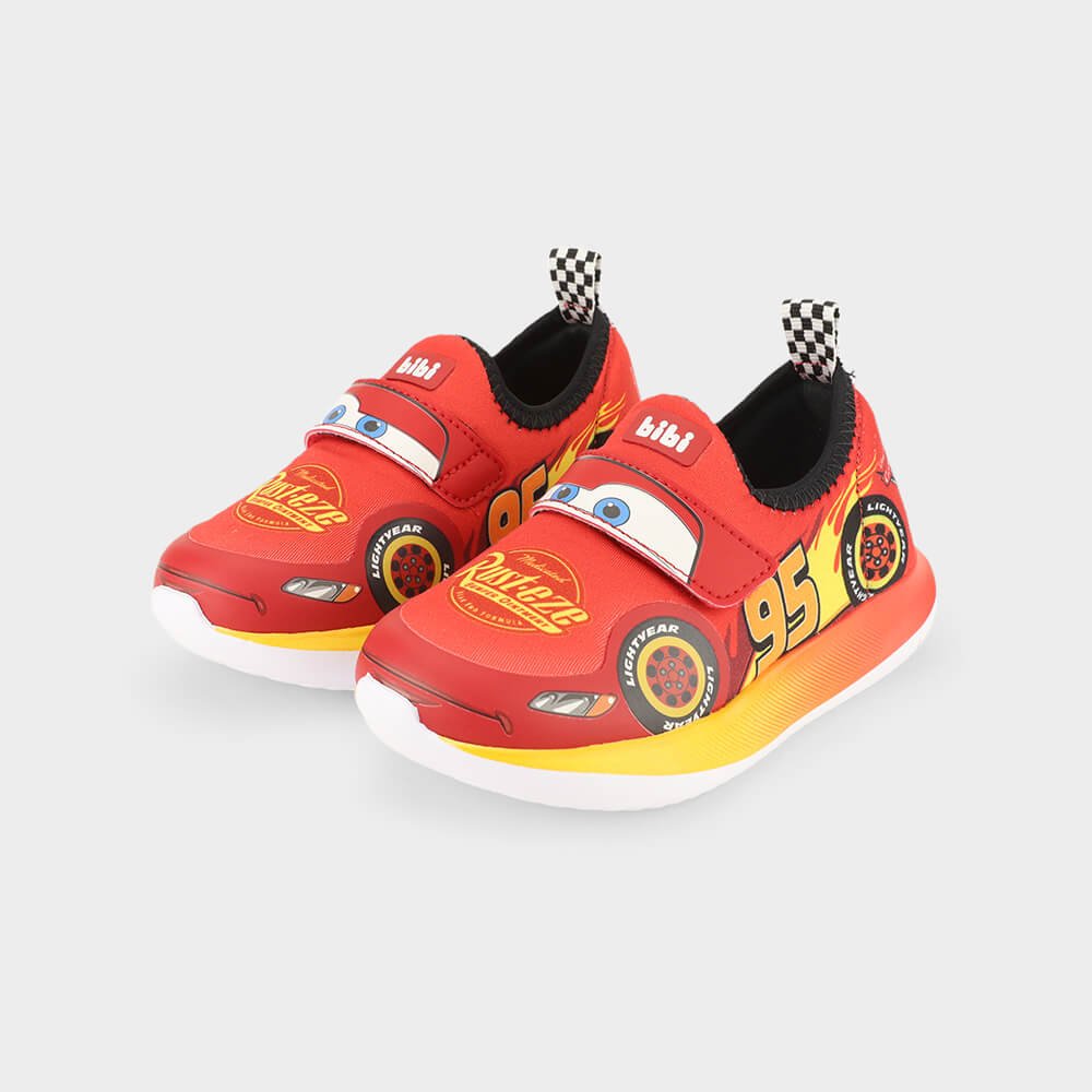 Tênis Infantil Bibi Flash Relâmpago McQueen da Disney Laranja/Amarelo