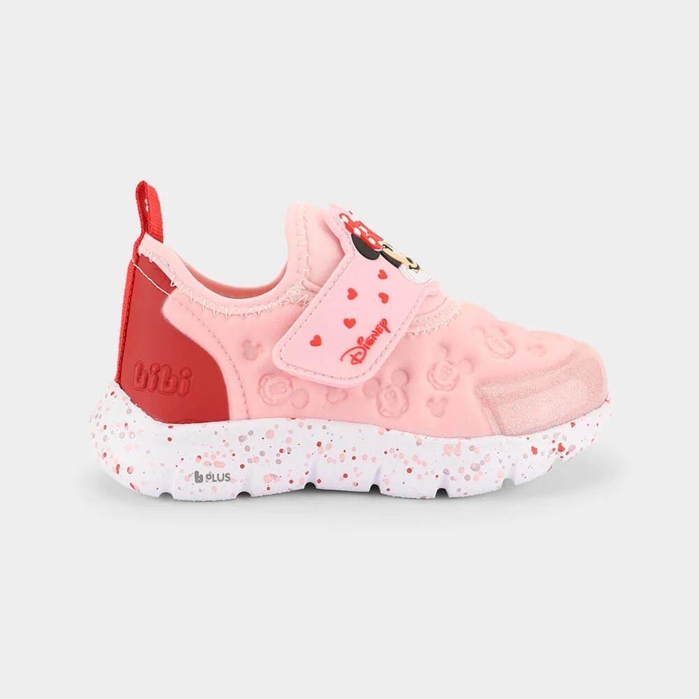 Tênis Infantil Bibi Energy Baby 2.0 Minnie da Disney Rosa/Vermelho 3