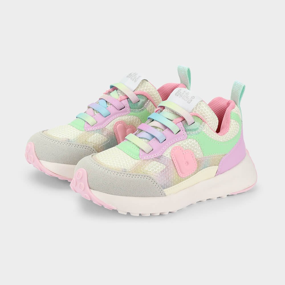 Tênis Infantil Bibi Jogging Rosa com Verde