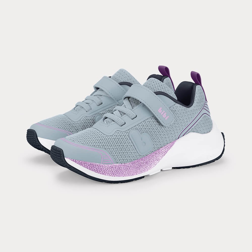 Tênis Infantil Bibi High School Azul com Roxo Cinza/Lilás 2