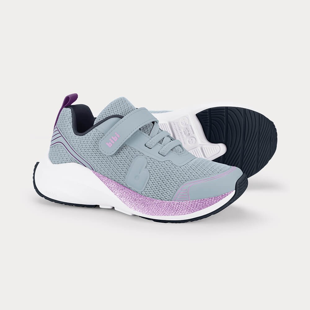 Tênis Infantil Bibi High School Azul com Roxo Cinza/Lilás 4