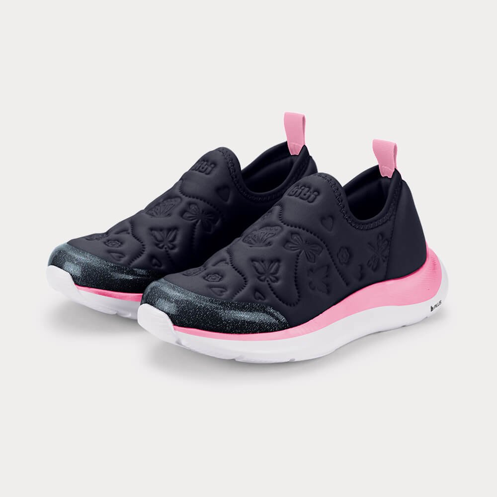 Tênis Infantil Bibi Action Azul Marinho com Rosa de Borboleta Azul Marinho 2