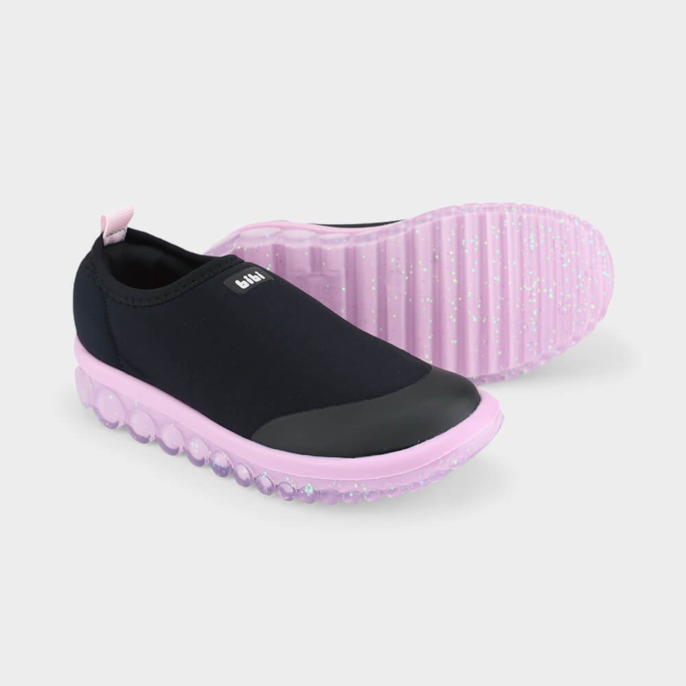 Tênis Infantil Bibi Roller 2.0 Preto com Lilás e Glitter Preto 4