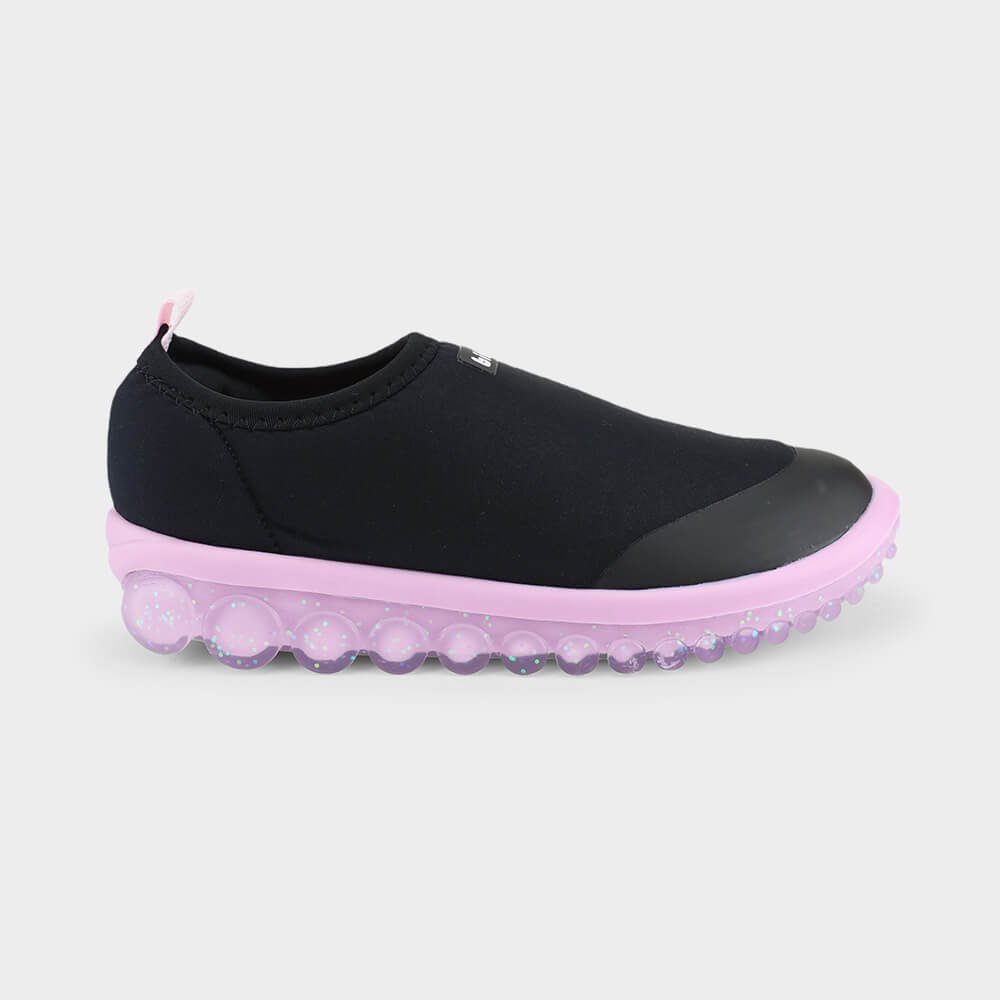Tênis Infantil Bibi Roller 2.0 Preto com Lilás e Glitter