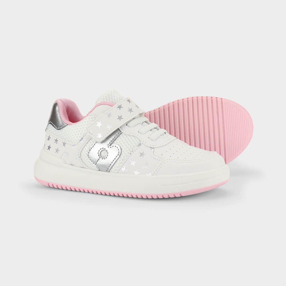 Tênis Infantil Bibi B College Branco com Prata de Estrelas Branco 4