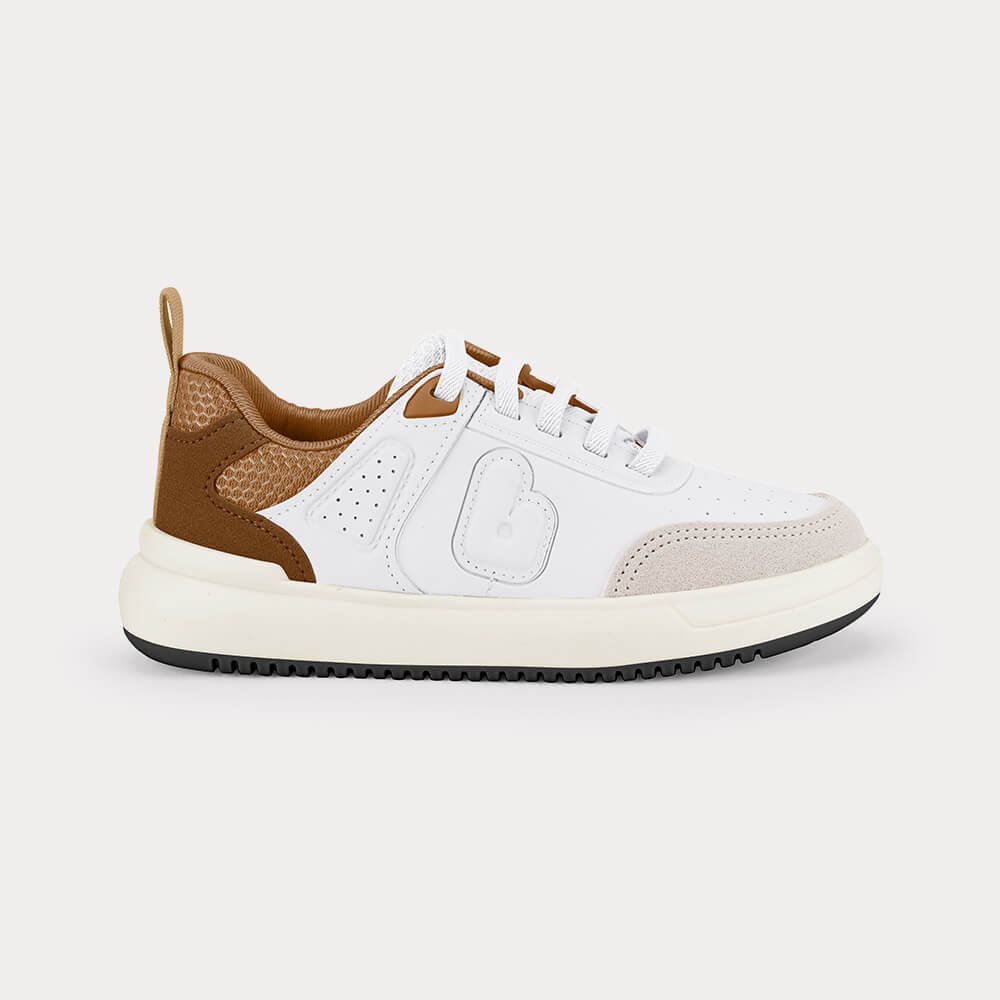 Tênis Infantil Bibi B College Branco com Marrom