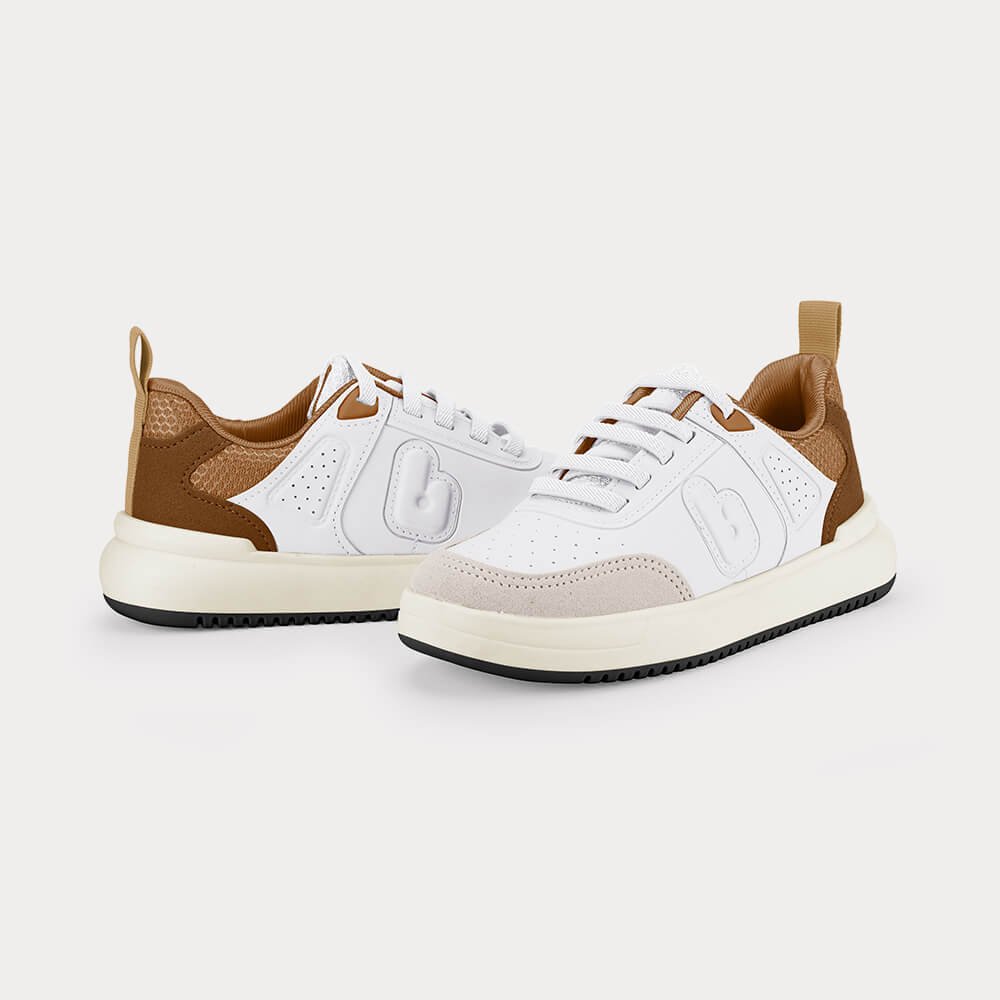 Tênis Infantil Bibi B College Branco com Marrom Branco 3