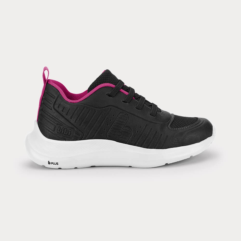 Tênis Infantil Bibi Action Preto com Rosa