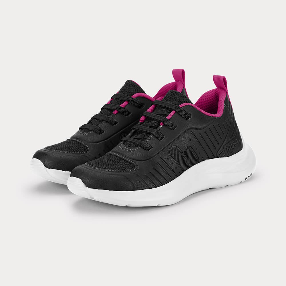 Tênis Infantil Bibi Action Preto com Rosa Preto 2