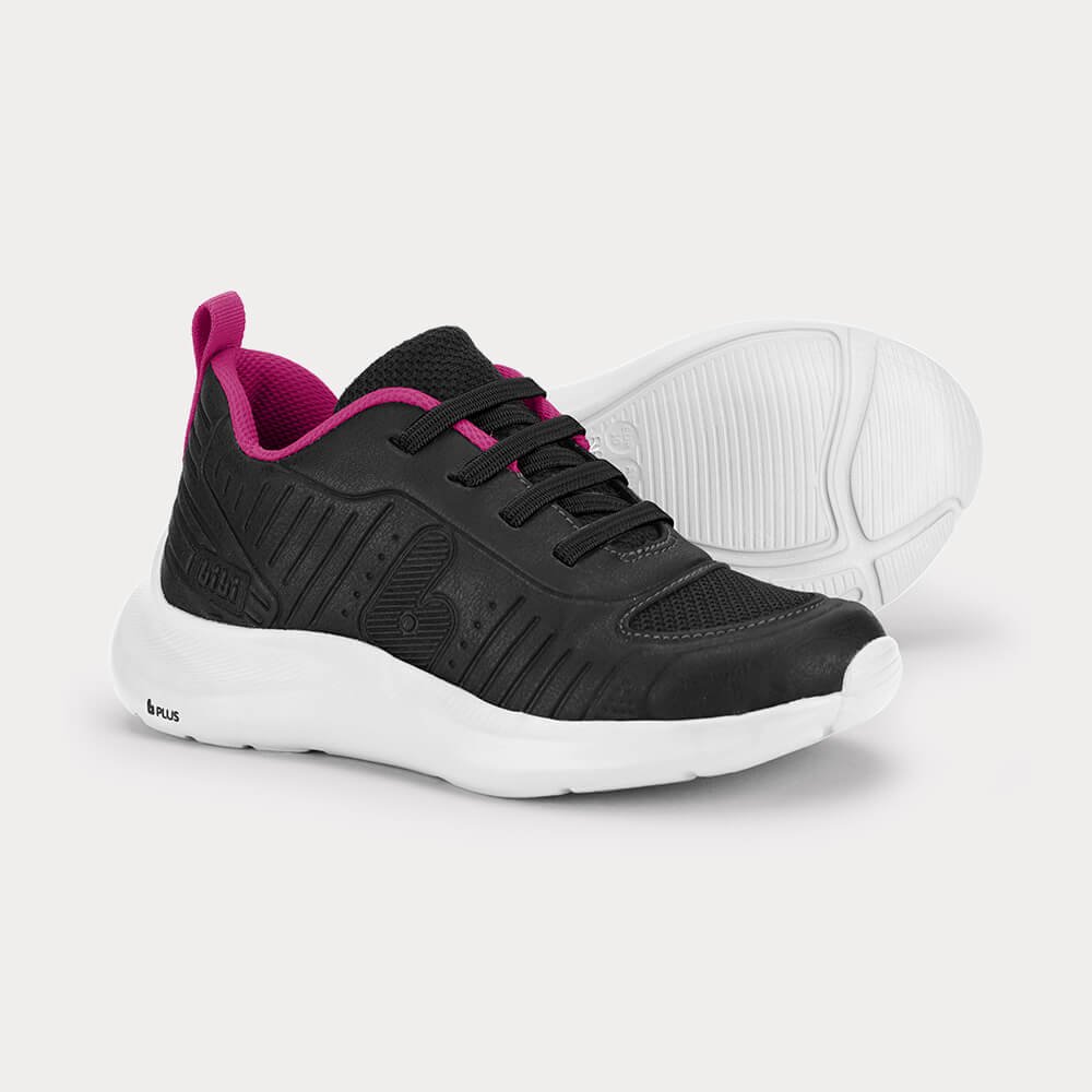 Tênis Infantil Bibi Action Preto com Rosa Preto 4