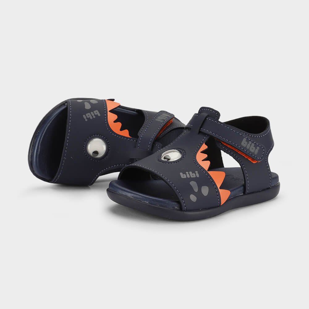 Sandália Infantil Bibi Baby Soft II Azul de Monstrinho Azul Marinho 3
