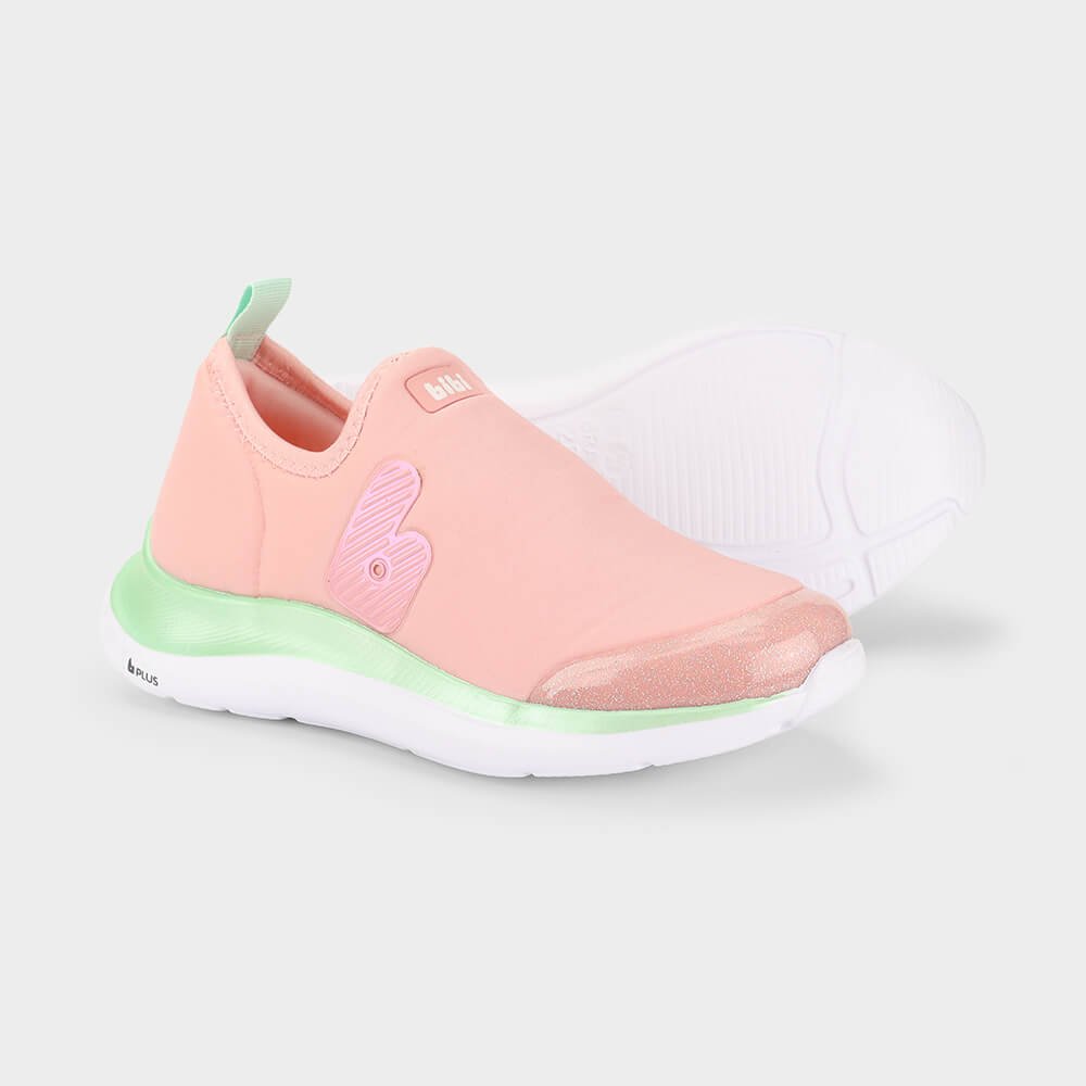 Tênis Infantil Bibi Action Rosa com Verde Salmão 4