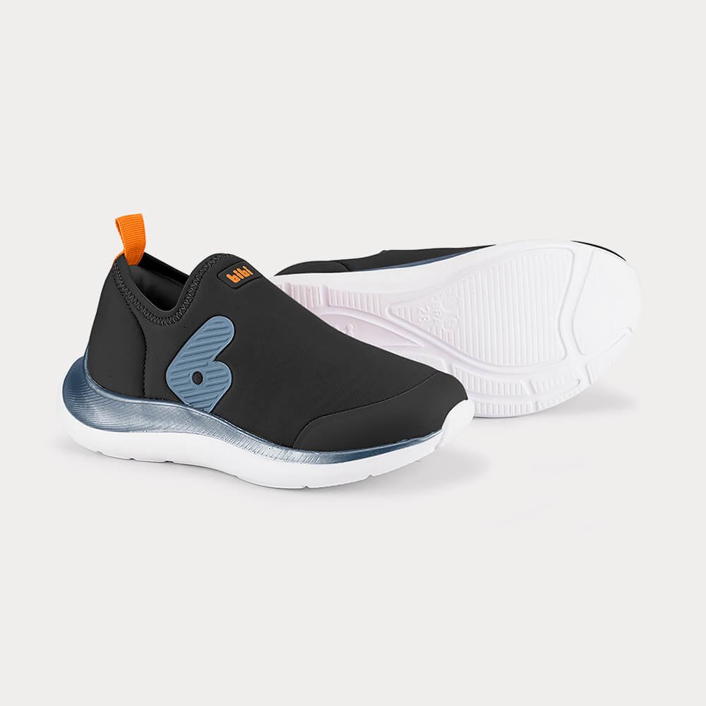 Tênis Infantil Bibi Action Preto com Laranja Preto 3