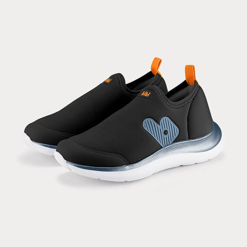 Tênis Infantil Bibi Action Preto com Laranja Preto 2