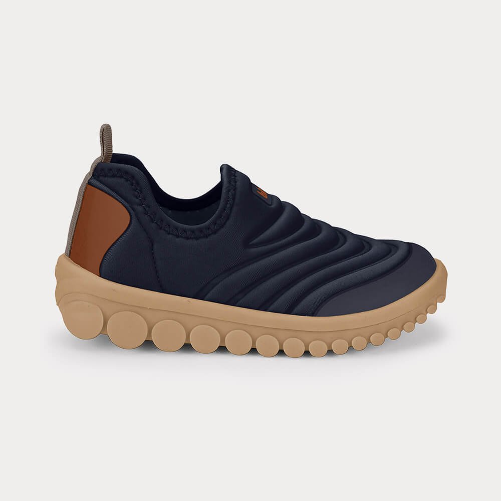 Tênis Infantil Bibi Roller 2.0 Azul Marinho com Marrom 1155421